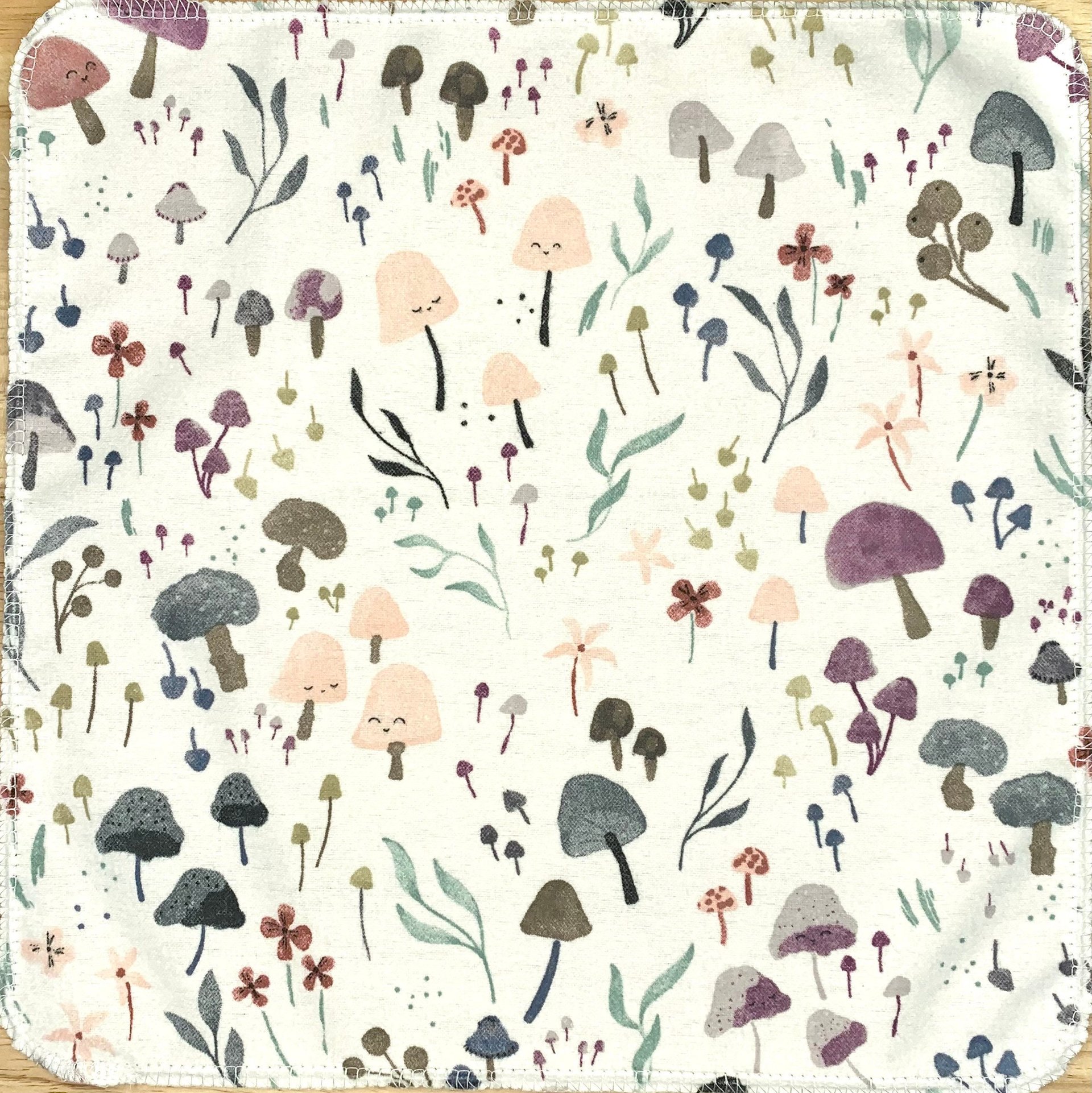 ORGANIC Trio Paperless Towels ||Mushrooms & Botanicals || Unpaper Towels || GOT Certified 12x12 Sheets || Eco-Friendly Gift