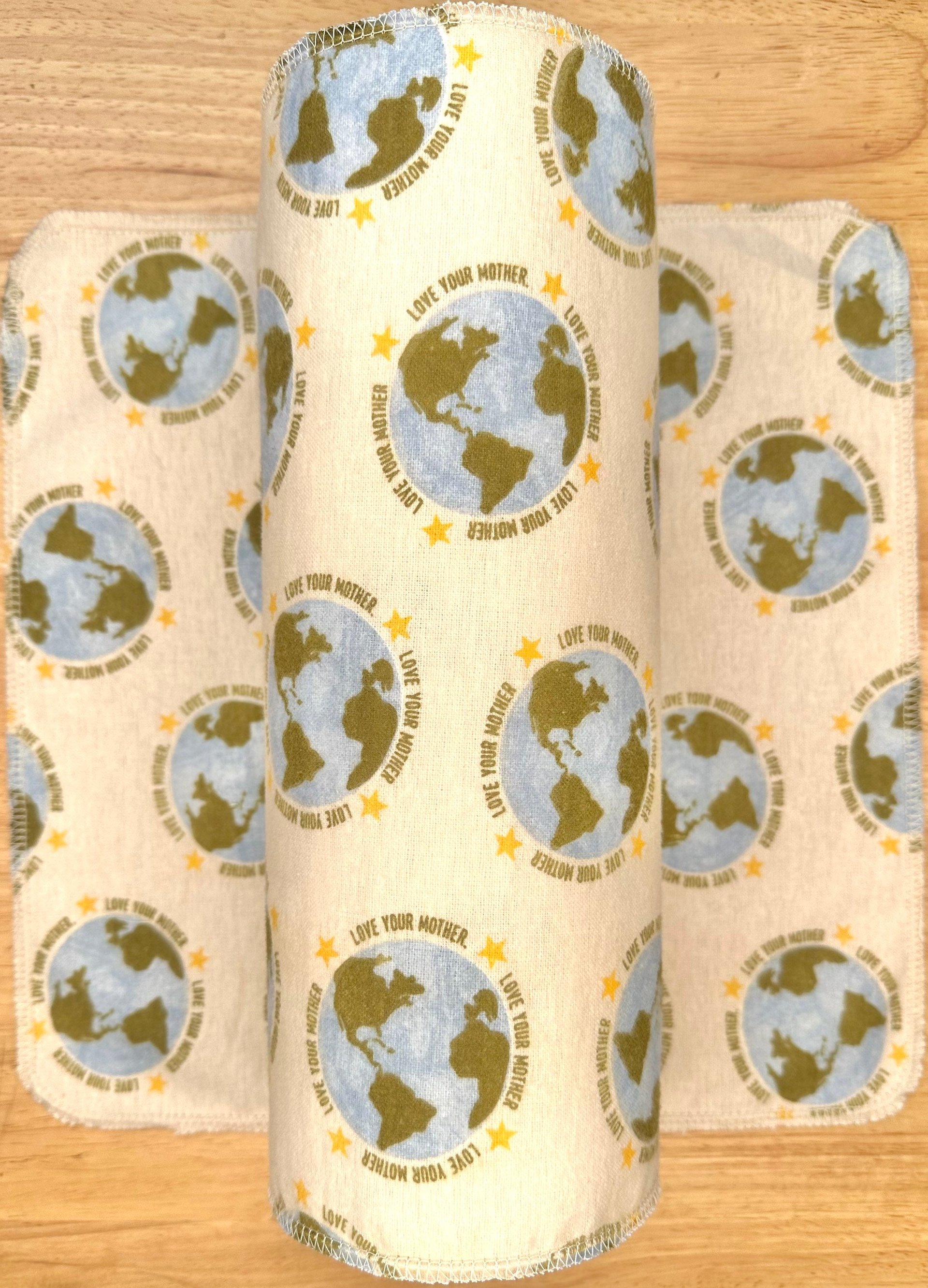 Mother Earth Paperless Towels || Unpaper Towels || 12x12 Sheets