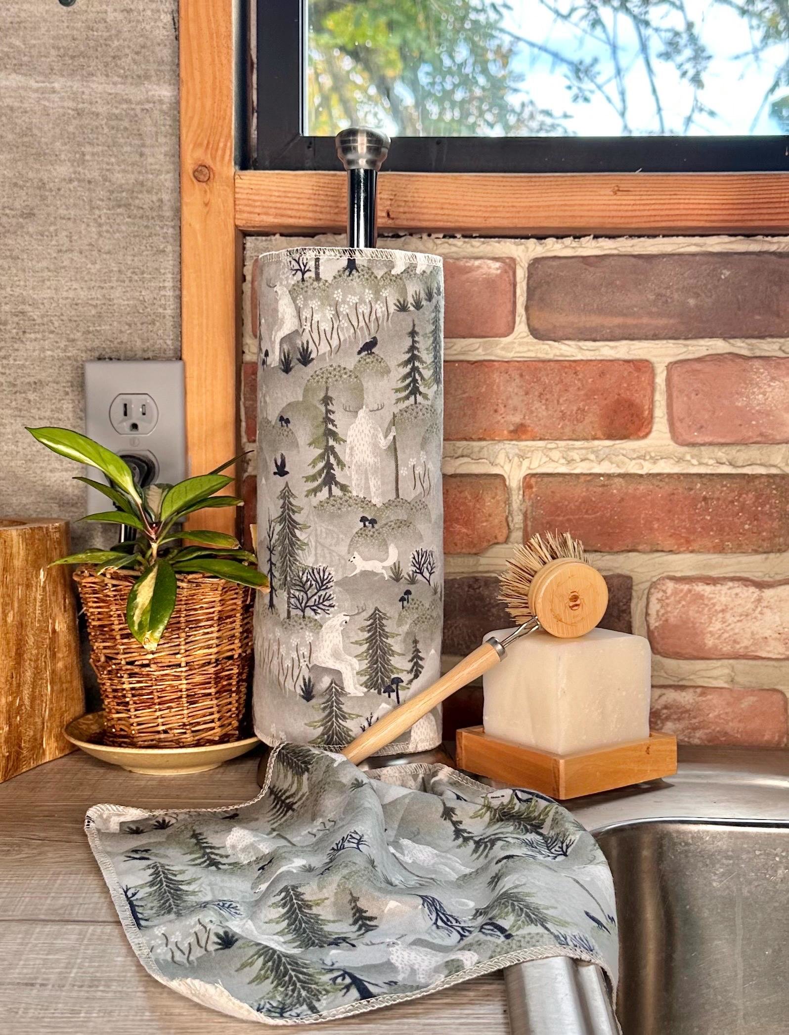 Yeti Winter Paperless Towels || Eco Sustainable Kitchen Gift || Sasquatch Reusable Paper Towels 12x12 Sheets || Classic Collection