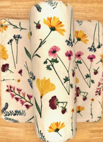Pressed Flowers Paperless Towels || Reusable Paper Towels || Eco Kitchen 12x12 Sheets || Flower Gift for her || Classic Collection