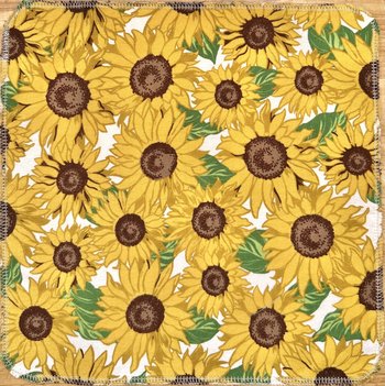 Sunflowers & Leaves Paperless Towels || Reusable Paper Towels || Zero Waste Kitchen Gifts 12x12 Sheets || Classic Collection