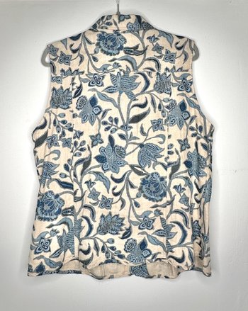 Linen&Botanical Sleeveless Jacket  χℓαяgє 