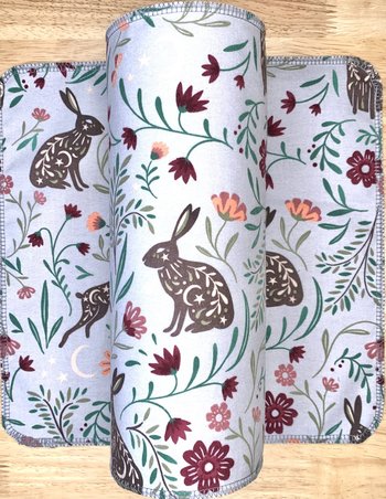 Celestial Rabbits Paperless Towels  || Eco-Friendly Gift || Unpaper Towels 12x12 Sheets