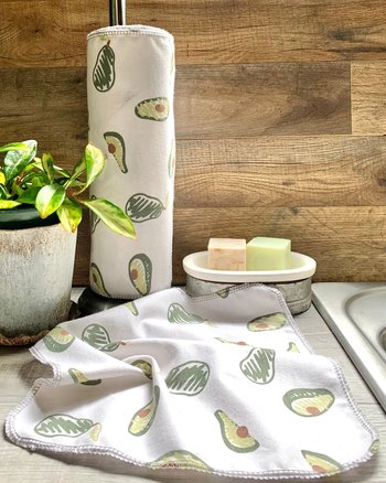 Avocado Paperless Towels || Unpaper Towels || Eco Sustainable Zero Waste Kitchen 12x12 Sheets