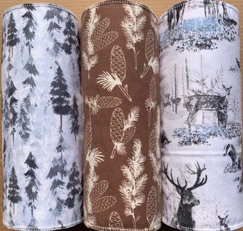Snow Forest Trio Paperless Towels || Unpaper Towels || Zero Waste Kitchen Gifts 12x12 Sheets