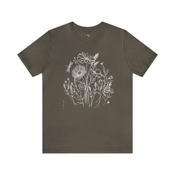 Wildflower Tee Shirt || Flower Lover Tee || Floral T-Shirt || Gender Neutral Gift