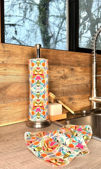 Butterfly Craze Paperless Towels ||  Reusable Non-paper Towels || Eco Sustainable Kitchen 12x12 Sheets || Classic Collection