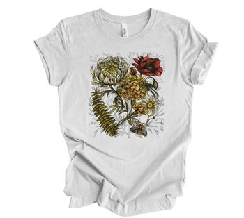 Floral Botanical Tee Shirt ||  Flower Tee || Botanical Flowers T-shirt || Nature ECO T-shirt Gender Neutral Gift