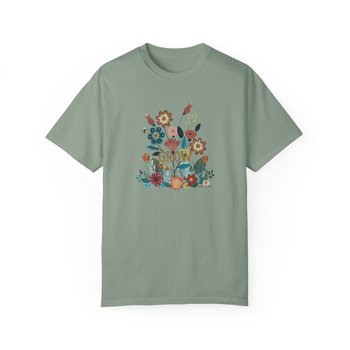 GROW Unisex Flower T-shirt || Boho Vintage Wildflower Tee || Cottagecore Tee Shirt Gift