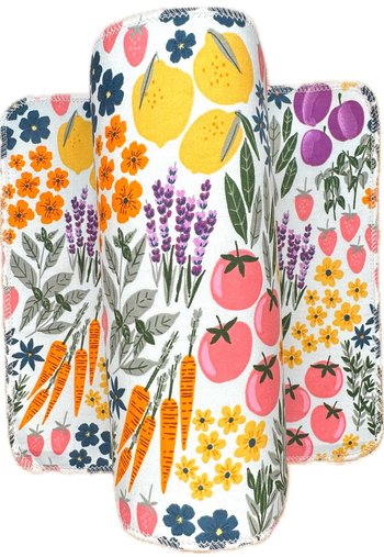 Farmers Market II Paperless Towels || Unpaper Towels 12x12 ||  Spring Gift || Eco Kitchen Reusables